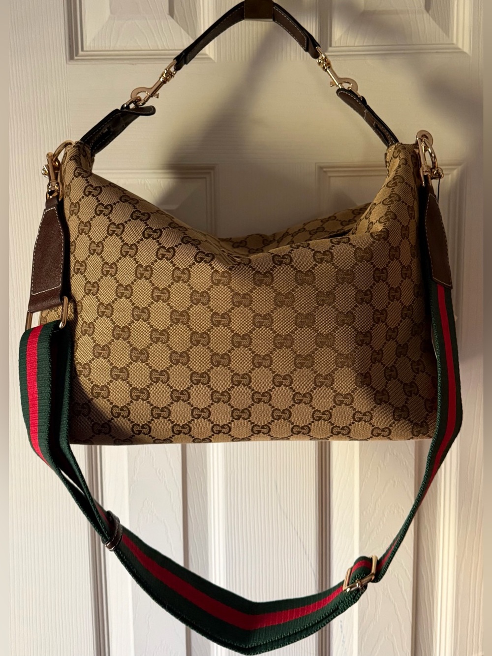 Beautiful Brera Beige/Brown Canvas Hobo